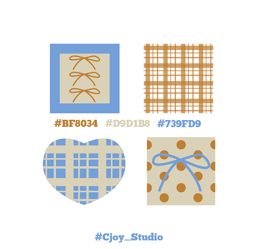 配色练习分享（图ZNDA1NDIwODY0） - 图案 - 站酷设计师C_joy原创素材 - 站酷ZCOOL