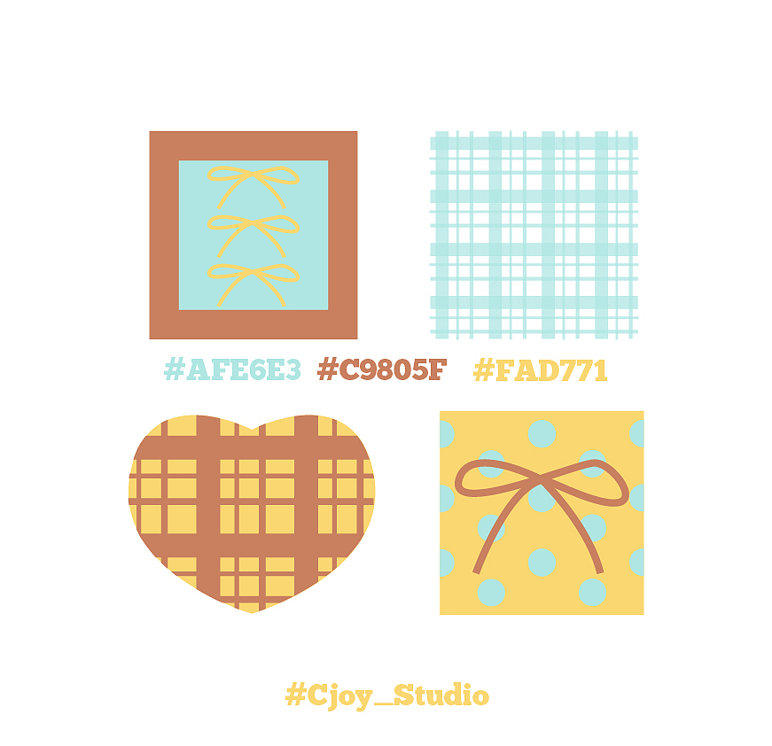 配色练习分享（图ZNDA1NDIwODg0） - 图案 - 站酷设计师C_joy原创素材 - 站酷ZCOOL