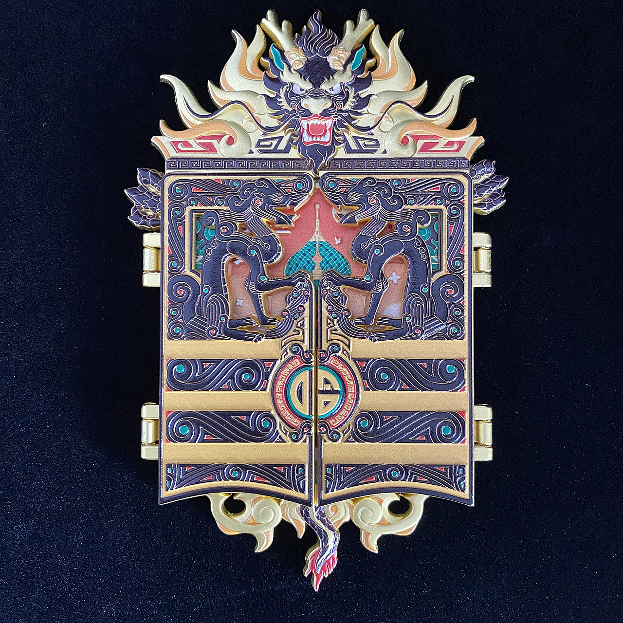 黑龙江省博物馆-镇馆之宝铜坐龙-龙曜东方哈尔滨冰箱贴（图ZNDA1NDIzMzAw） - 商业插画 - 站酷设计师灵画岛文创原创素材 - 站酷ZCOOL