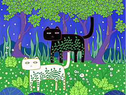 一些藍(lán)色的畫