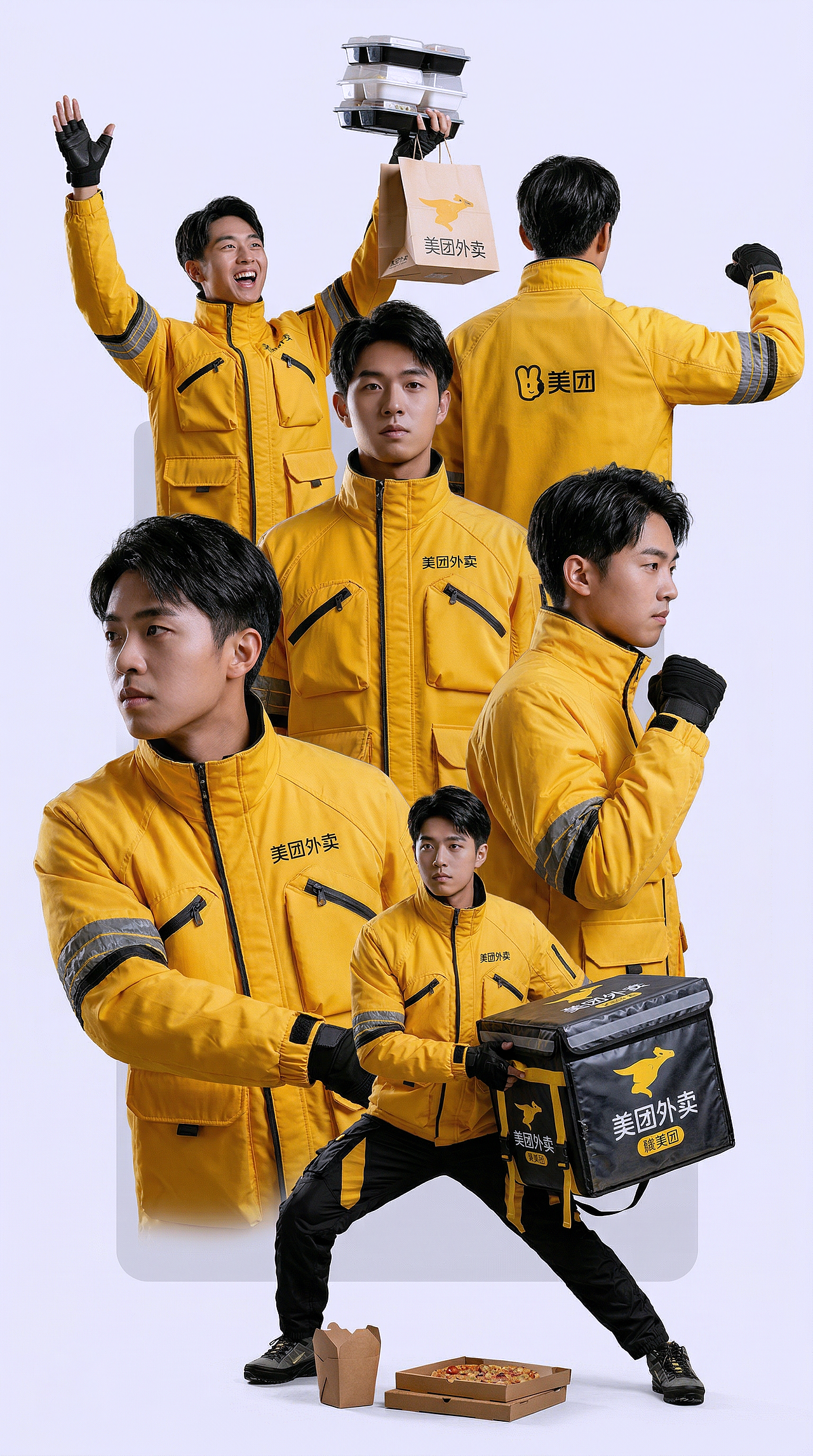 美团者联盟-美团外卖第一届黄衣服设计大赛(图ZNDA1NDI2Nzky) - AI作品 - 站酷设计师陈鑫字星尘原创素材 - 站酷ZCOOL
