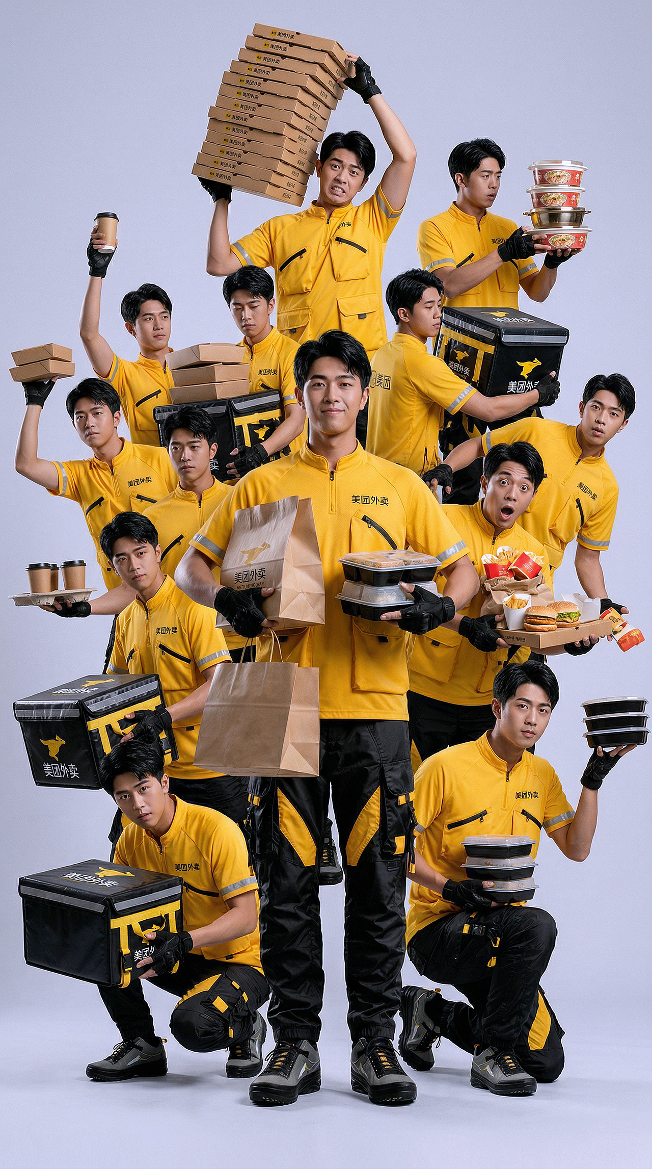 美团者联盟-美团外卖第一届黄衣服设计大赛(图ZNDA1NDI2ODIw) - AI作品 - 站酷设计师陈鑫字星尘原创素材 - 站酷ZCOOL