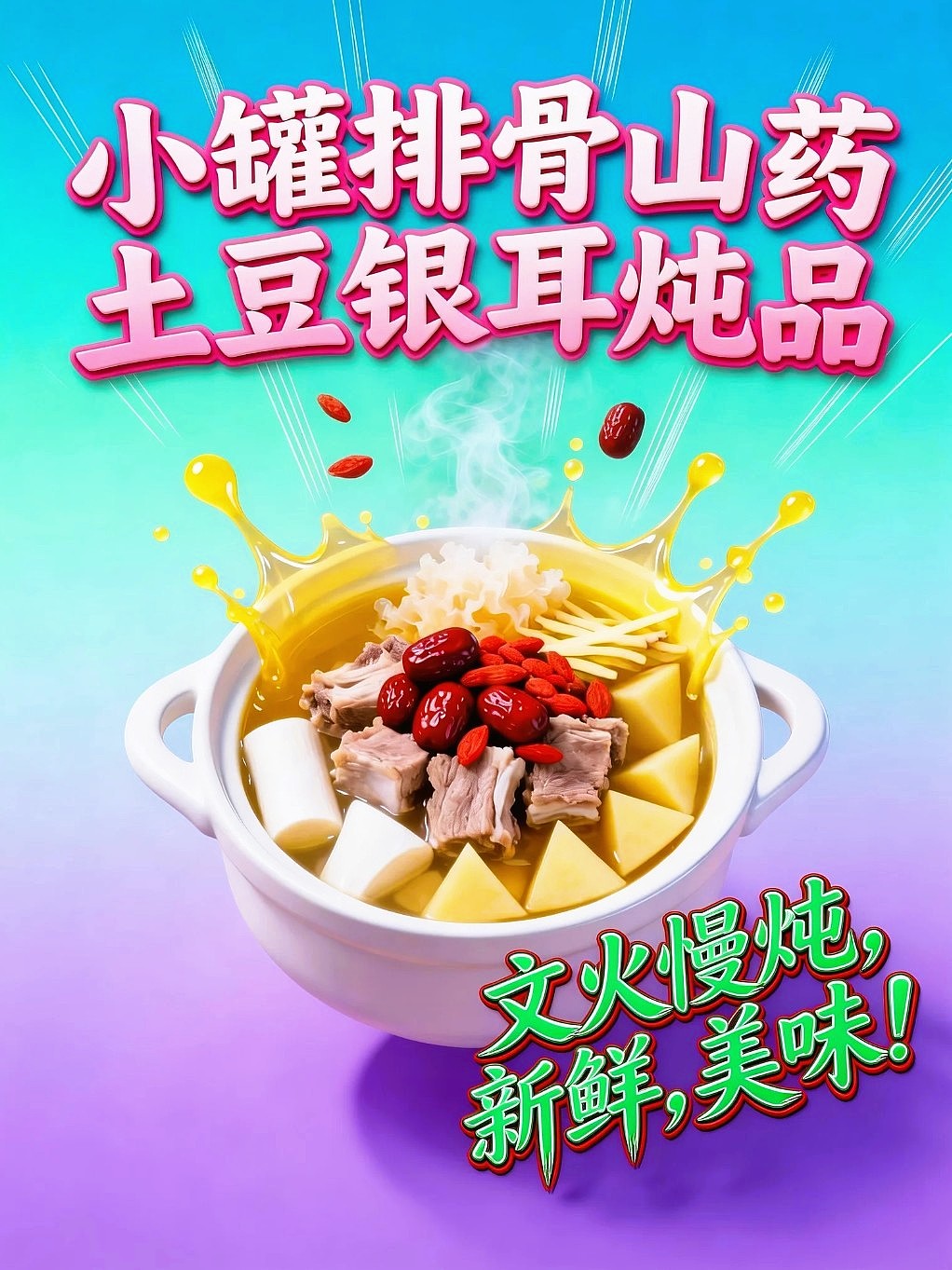 AIGC设计创意小罐牛肉胡萝卜粉条和排骨山药炖品海报（图ZNDA1NDI3MzI4） - 海报 - 站酷设计师风中的玫瑰耶原创素材 - 站酷ZCOOL