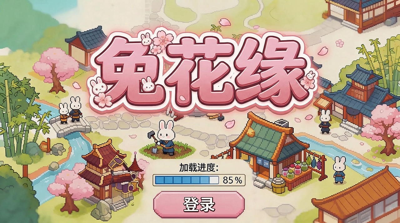 《兔花缘》在世外桃源中成长与恋爱，UI设计（图ZNDA1NDI4MDY4） - 游戏UI - 站酷设计师肥飞工作室原创素材 - 站酷ZCOOL