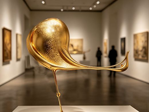 左岸水墨，右岸雕塑。雕塑名：美臀。