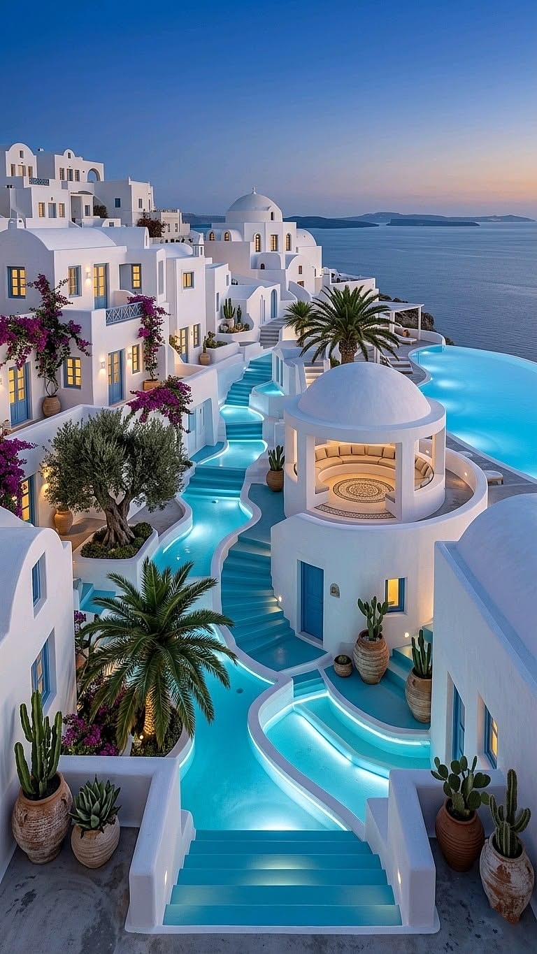 地中海与热带的双重诗篇：从圣托里尼蓝白巷弄到南太平（图ZNDA1NDI5NDE2） - 风光摄影 - 站酷设计师一小迷糊一原创素材 - 站酷ZCOOL