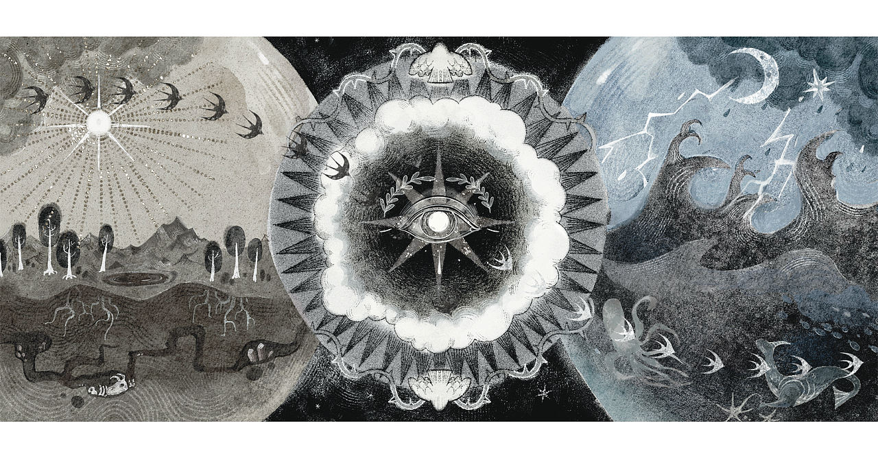 海浪与大地的往事（图ZNDA1NDMyNTcy） - 艺术插画 - 站酷设计师鳴冬原创素材 - 站酷ZCOOL