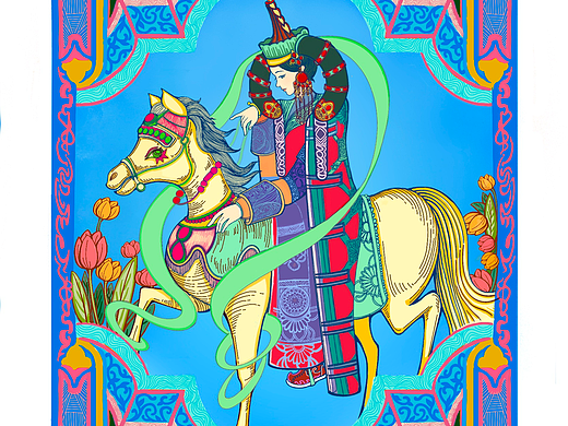 撞色插画练习-附草稿