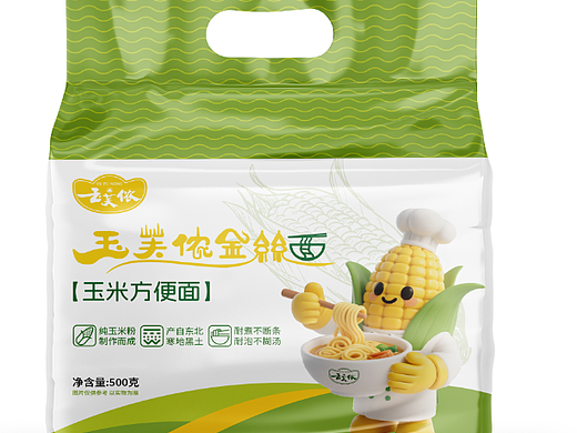 金丝面食品袋装包装设计