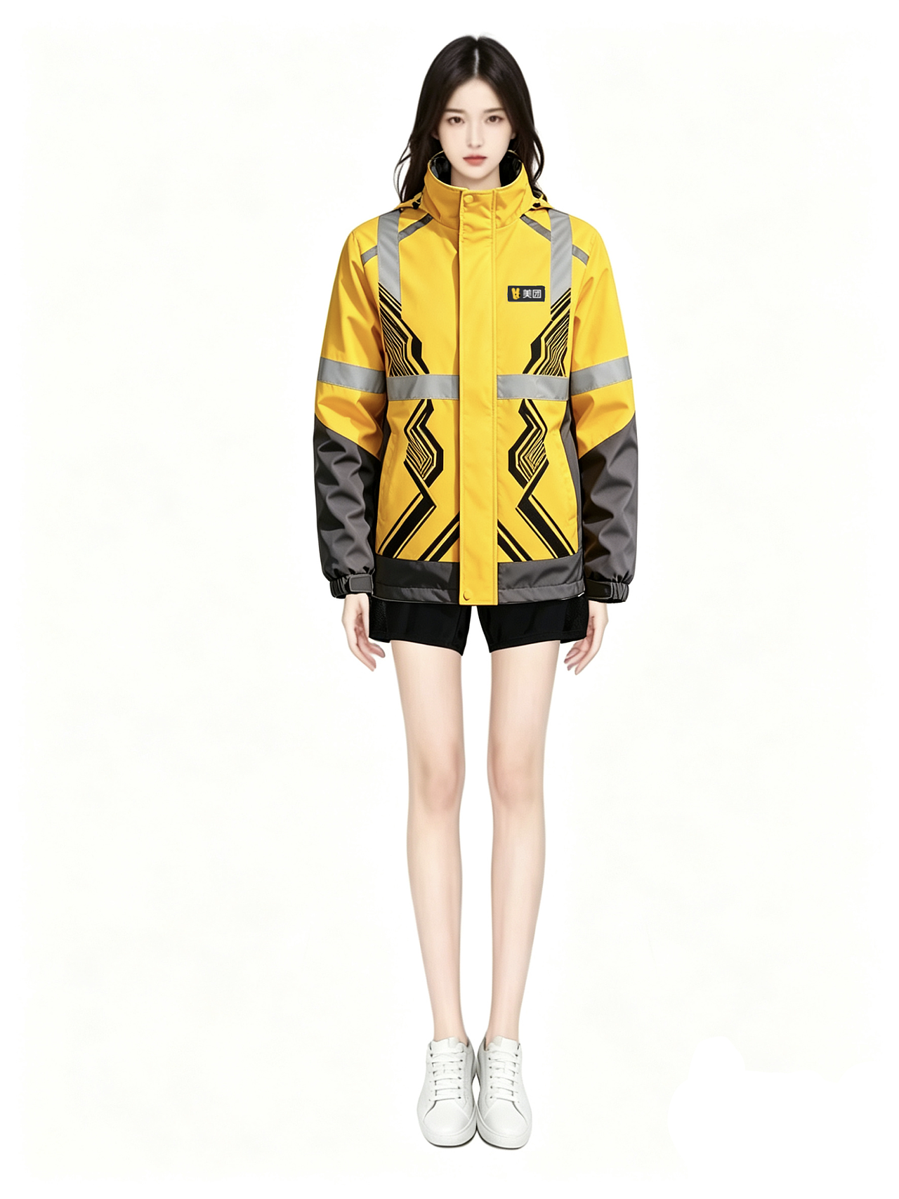 美团骑士•黑黄几何系列（图ZNDA1NDQ5OTAw） - 其他服装 - 站酷设计师Z219905107原创素材 - 站酷ZCOOL