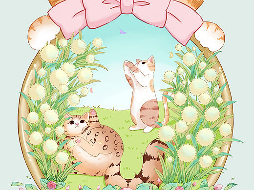 狸奴嬉花（个人主页-ZNzM0NTEwNjg=） - 绘本 - 站酷设计师拾玖玉原创素材 - 站酷ZCOOL