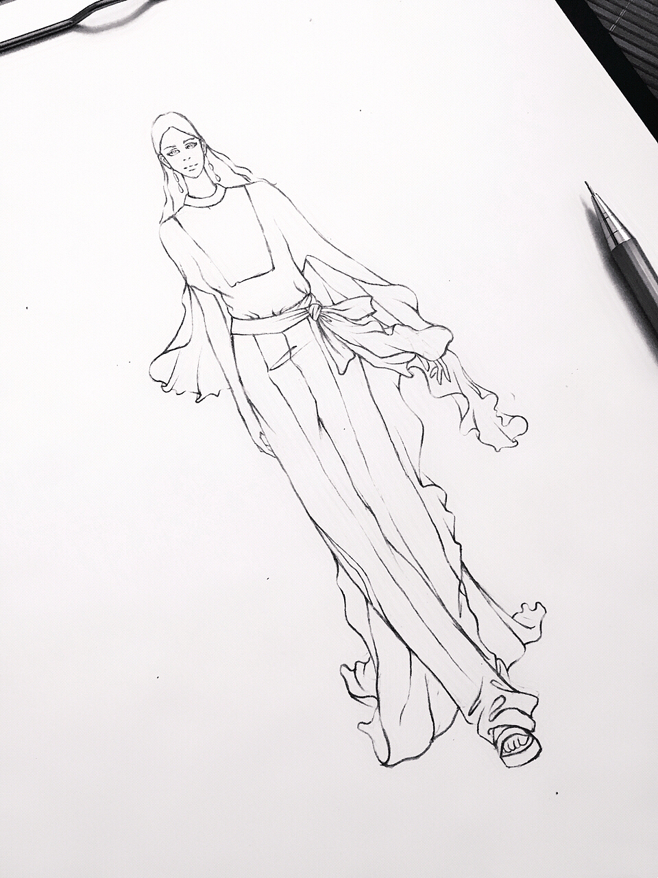 服装手绘效果图（图ZNDA1NDU4MTQ4） - 艺术插画 - 站酷设计师秦俊岭原创素材 - 站酷ZCOOL