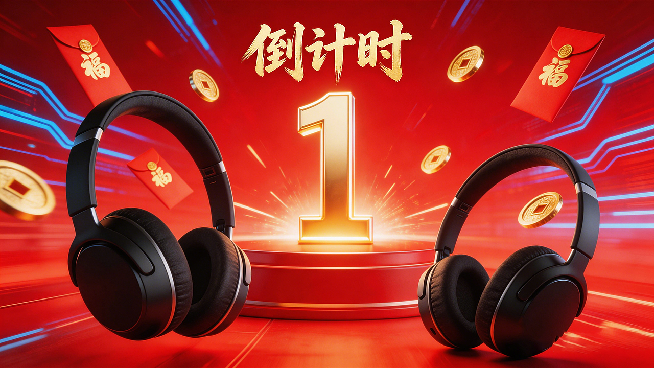 耳机倒计时（图ZNDA1NDcxNzIw） - AI作品 - 站酷设计师porlin0322原创素材 - 站酷ZCOOL