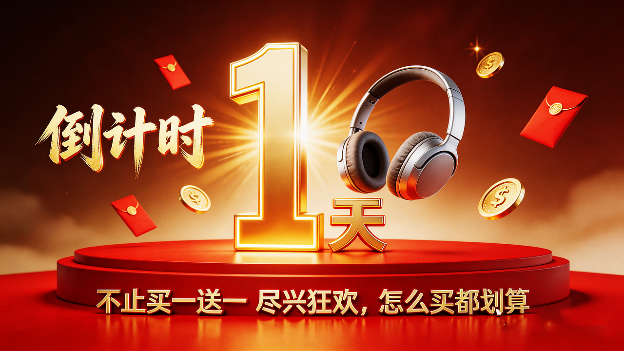 耳机倒计时（图ZNDA1NDcxNzMy） - AI作品 - 站酷设计师porlin0322原创素材 - 站酷ZCOOL