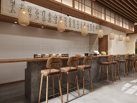 原木风餐饮小店