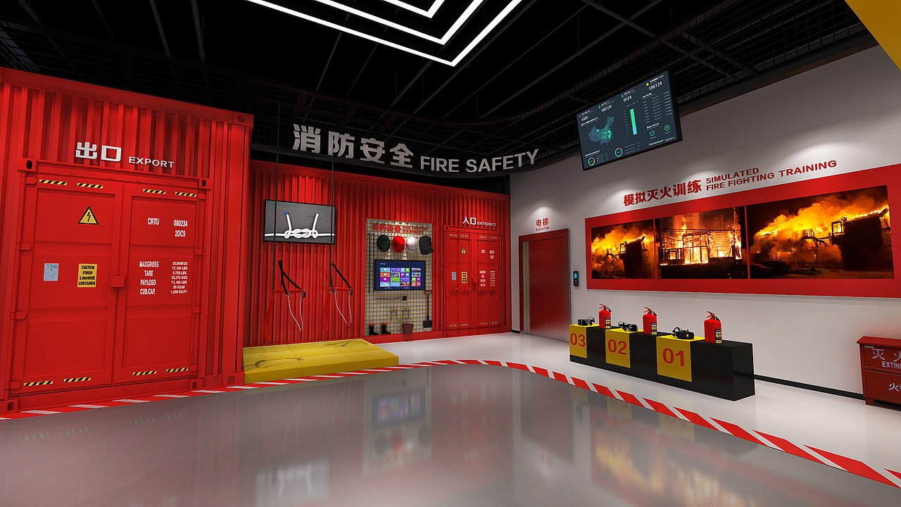 主题体验馆—应急救援实训基地（图ZNDA1NDgyNTk2） - 展陈设计 - 站酷设计师螺丝釘原创素材 - 站酷ZCOOL