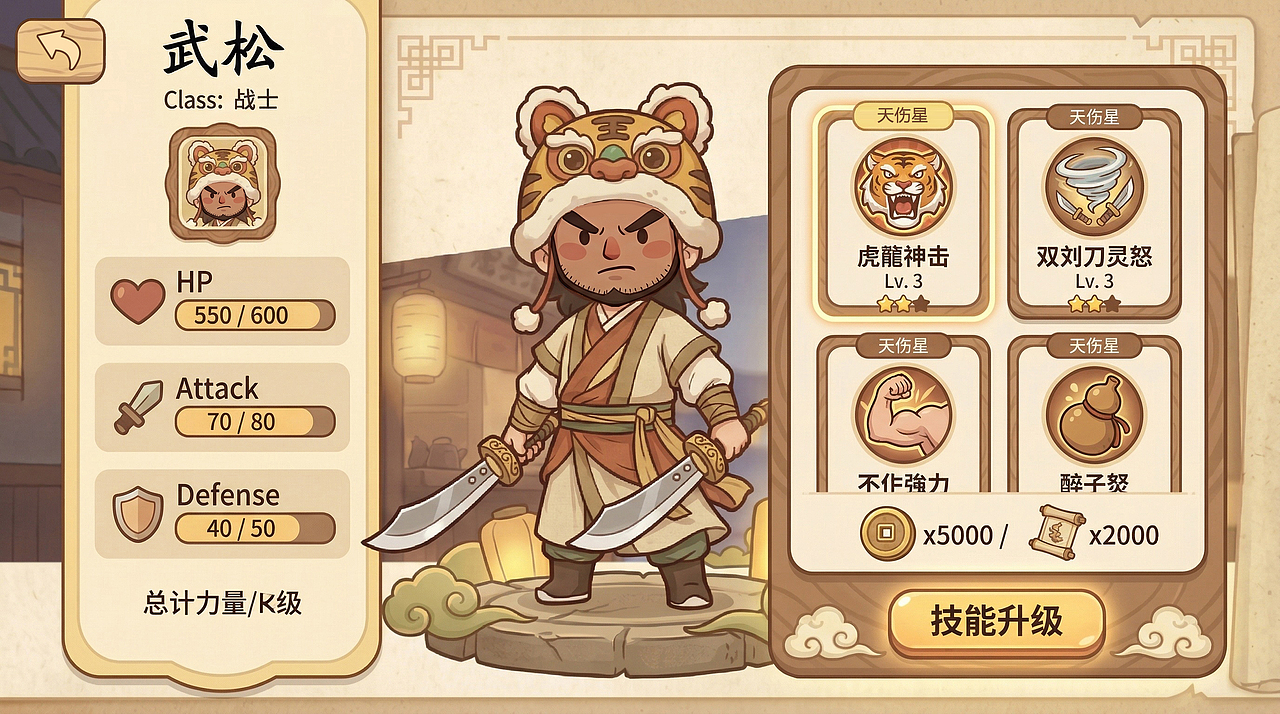 狂奔水浒-横版水浒题材格斗游戏UI（图ZNDA1NDg0NTgw） - 游戏UI - 站酷设计师肥飞工作室原创素材 - 站酷ZCOOL