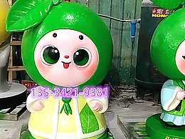 化橘紅地理標志IP形象卡通橘子寶寶吉祥物雕塑定制廠家