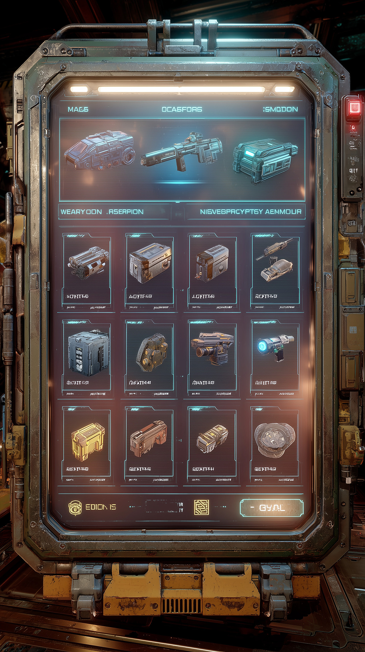 深海赛博武侠：蒸汽朋克风游戏 UI 设计（图ZNDA1NDkwMTIw） - 游戏UI - 站酷设计师chaochaoland原创素材 - 站酷ZCOOL