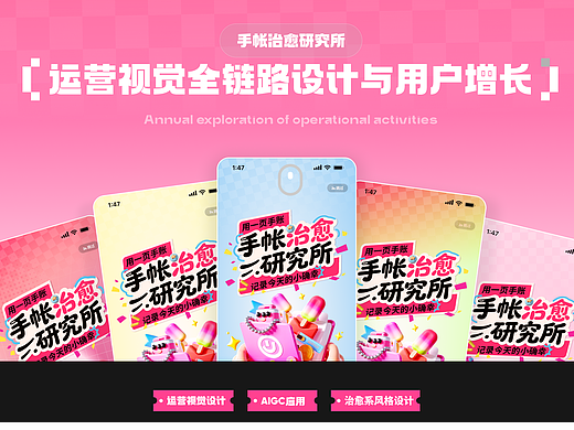 AIGC-手帐治愈研究所运营视觉全链路设计与用户增长