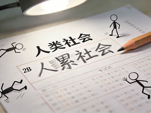 「一支 2B 铅笔，画完人累社会 」
