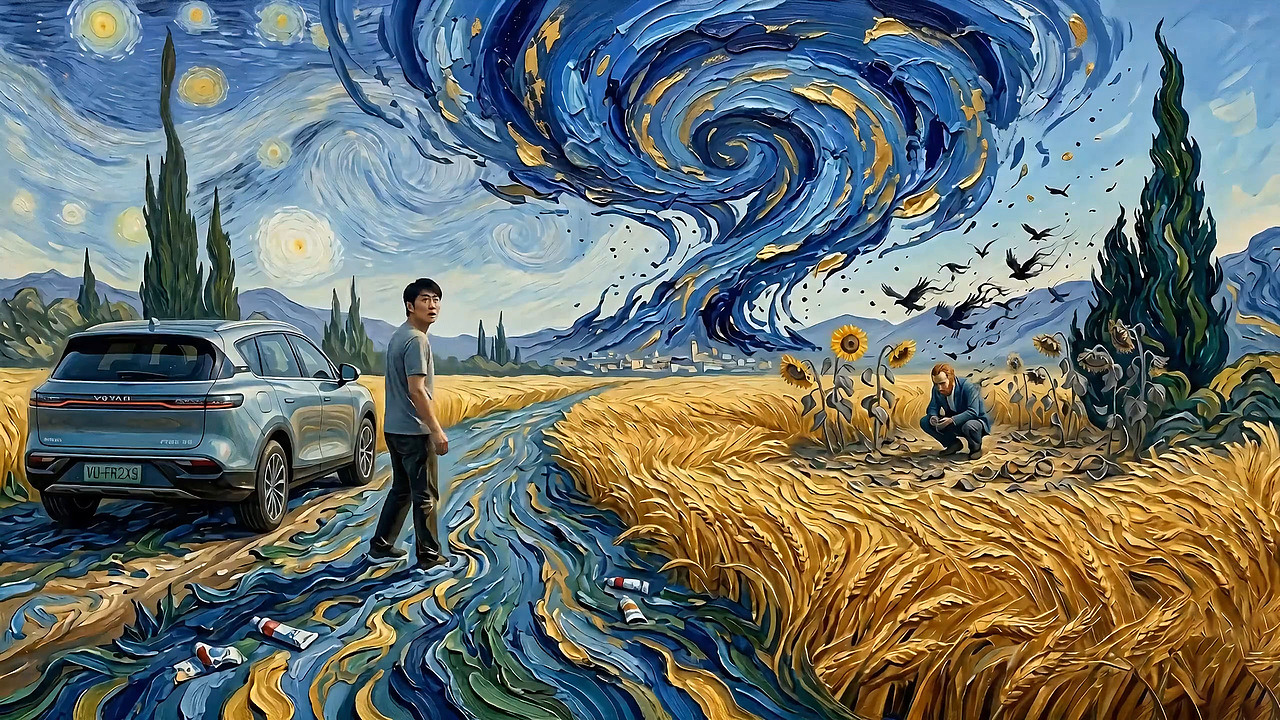 车门一开，我把梵高的整个宇宙装进了车里（图ZNDA1NTA1NTMy） - AI作品 - 站酷设计师WHEREHOPE原创素材 - 站酷ZCOOL