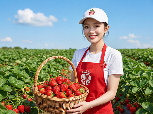品牌设计 I 顺平草莓logo