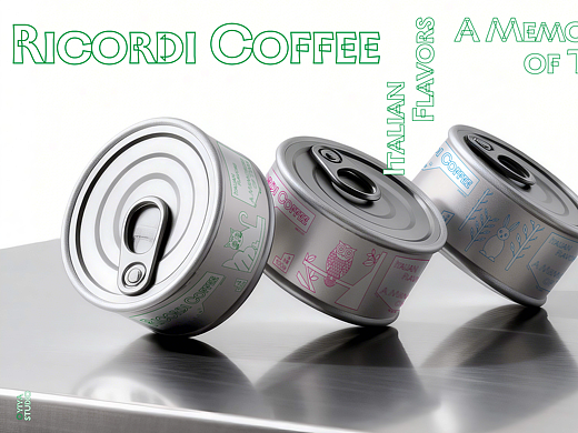 Ricordi Caffee 咖啡罐包裝（個(gè)人主頁-ZNzM0NTczODg=） - 包裝 - 站酷設(shè)計(jì)師YIYA_STUDIO原創(chuàng)素材 - 站酷ZCOOL