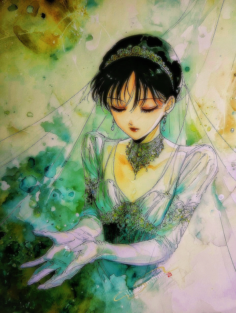 当花瓣离开花朵，暗香残留。香消在风起雨后，无人来嗅（图ZNDA1NTIwNDgw） - 艺术插画 - 站酷设计师山夏SUNSHINE原创素材 - 站酷ZCOOL