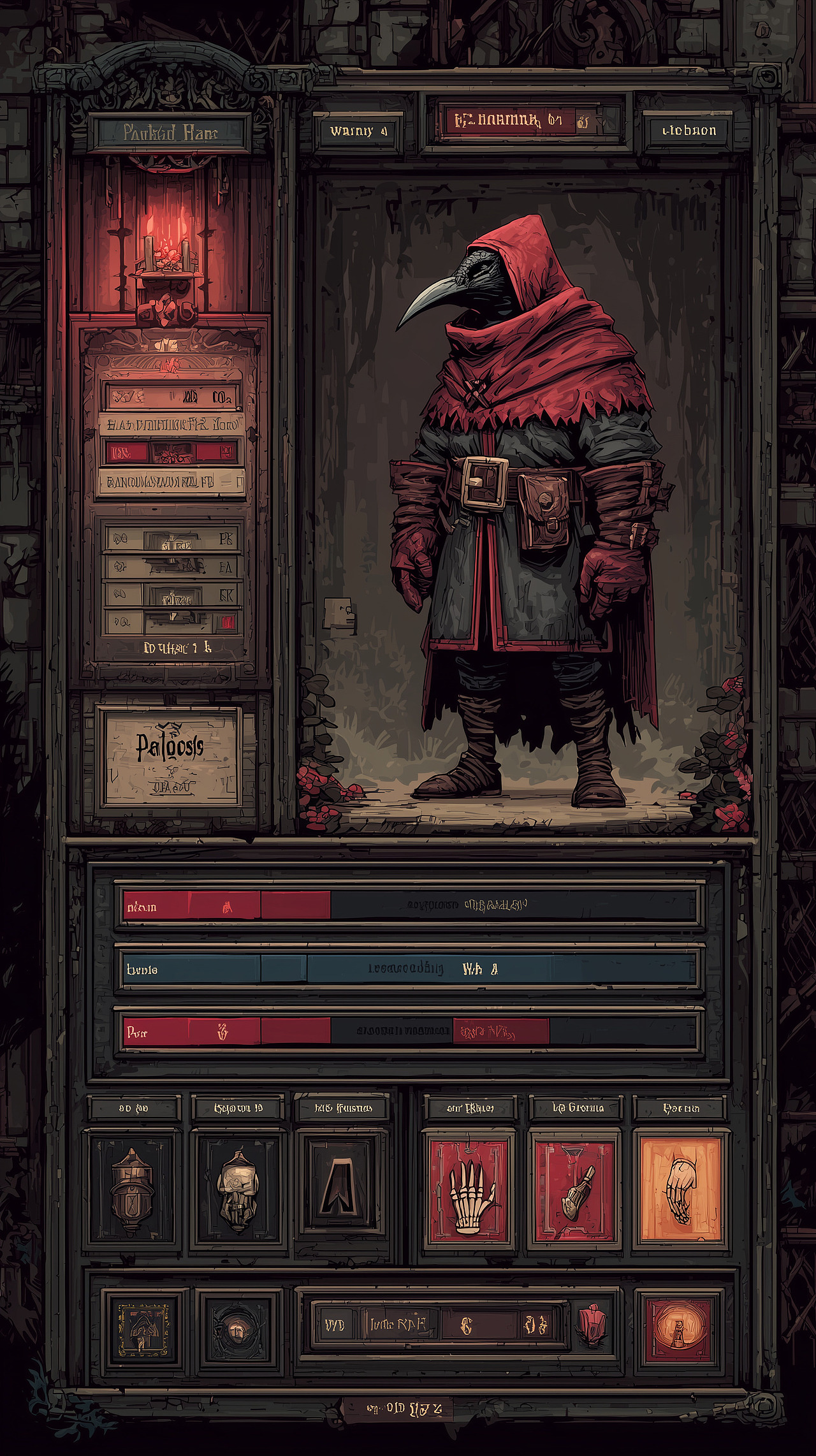 暗黑地牢风乌鸦角色 UI 界面（图ZNDA1NTIyODQ0） - 游戏UI - 站酷设计师chaochaoland原创素材 - 站酷ZCOOL