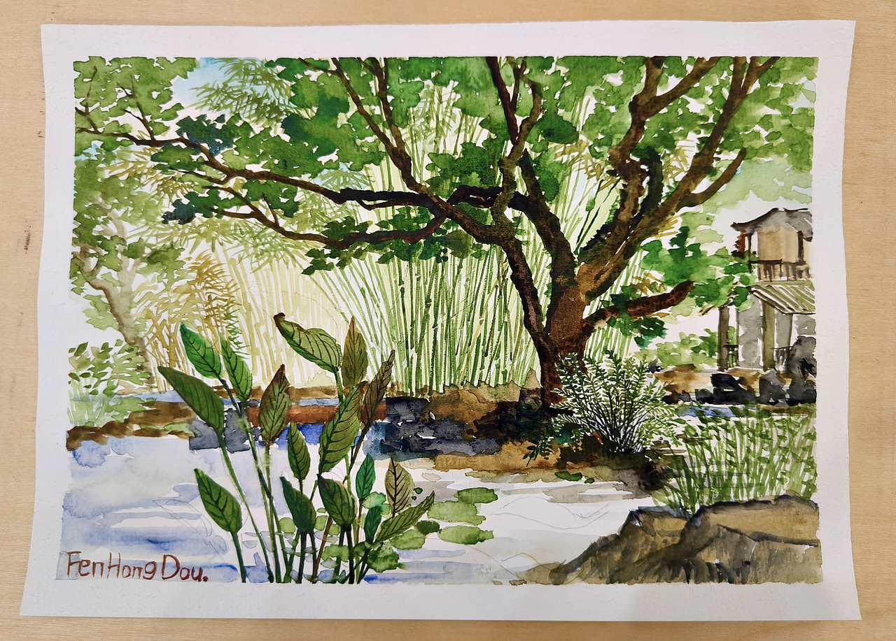 水彩风景（图ZNDA1NTIzMjcy） - 绘本 - 站酷设计师粉红豆画酱原创素材 - 站酷ZCOOL