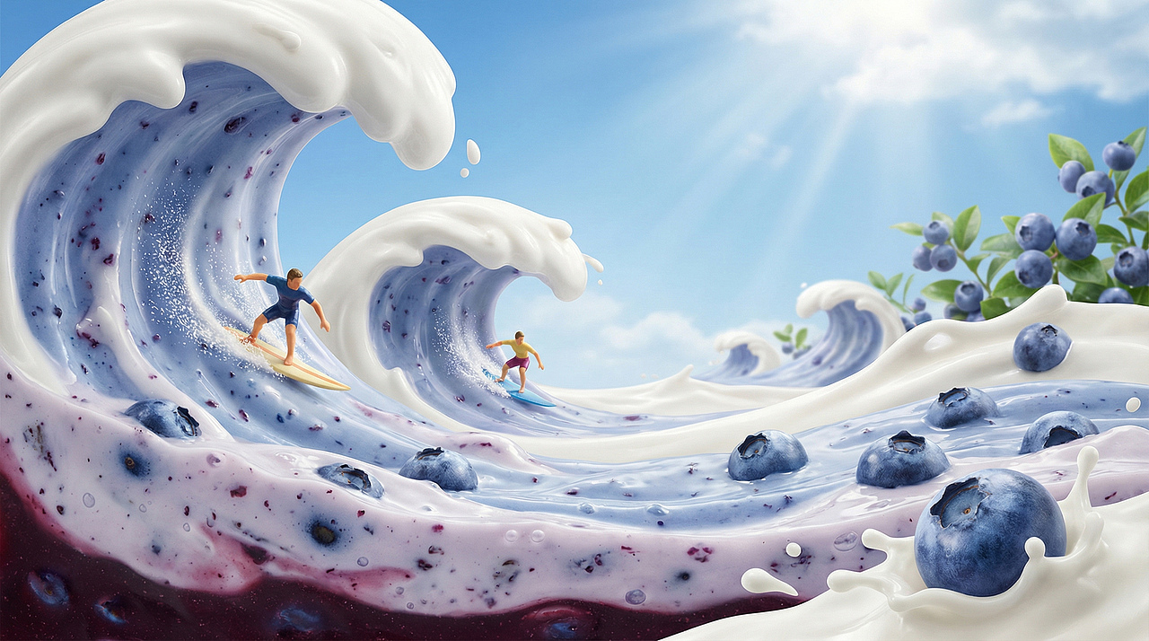 我用AI做广告-酸奶篇（图ZNDA1NTMyNDM2） - AI作品 - 站酷设计师设计师QY原创素材 - 站酷ZCOOL