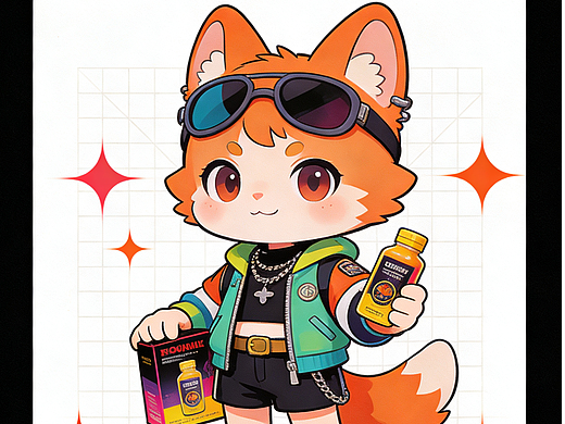 狐狸狸ip三视图设计