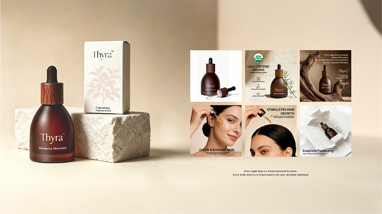 Thyra Melaleuca Alternifolia 茶树精油 brand design（图ZNDA1NTQxNzI0） - 品牌 - 站酷设计师杨欣_柒分色设计原创素材 - 站酷ZCOOL