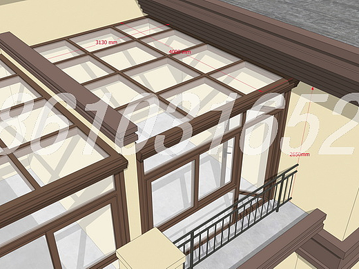 单坡顶阳光房设计效果图