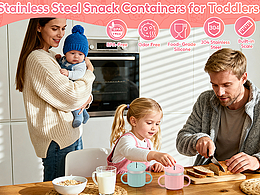 亚马逊-锈钢儿童零食杯-主图和A+