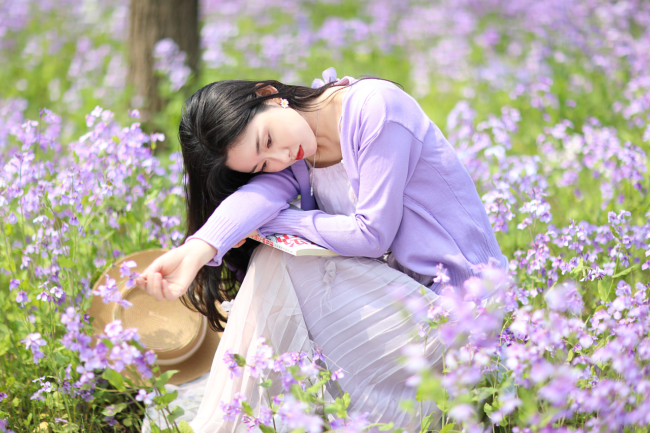 二月兰拍照太好看了（图ZNDA1NTY1MDI4） - 人像摄影 - 站酷设计师维妮vine原创素材 - 站酷ZCOOL