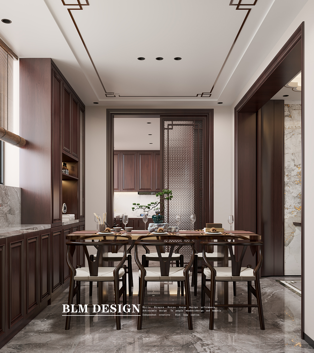 新中式-白龙马效果图（图ZNDA1NTY1MjEy） - 家装设计 - 站酷设计师小鱼吐泡泡泡泡泡原创素材 - 站酷ZCOOL