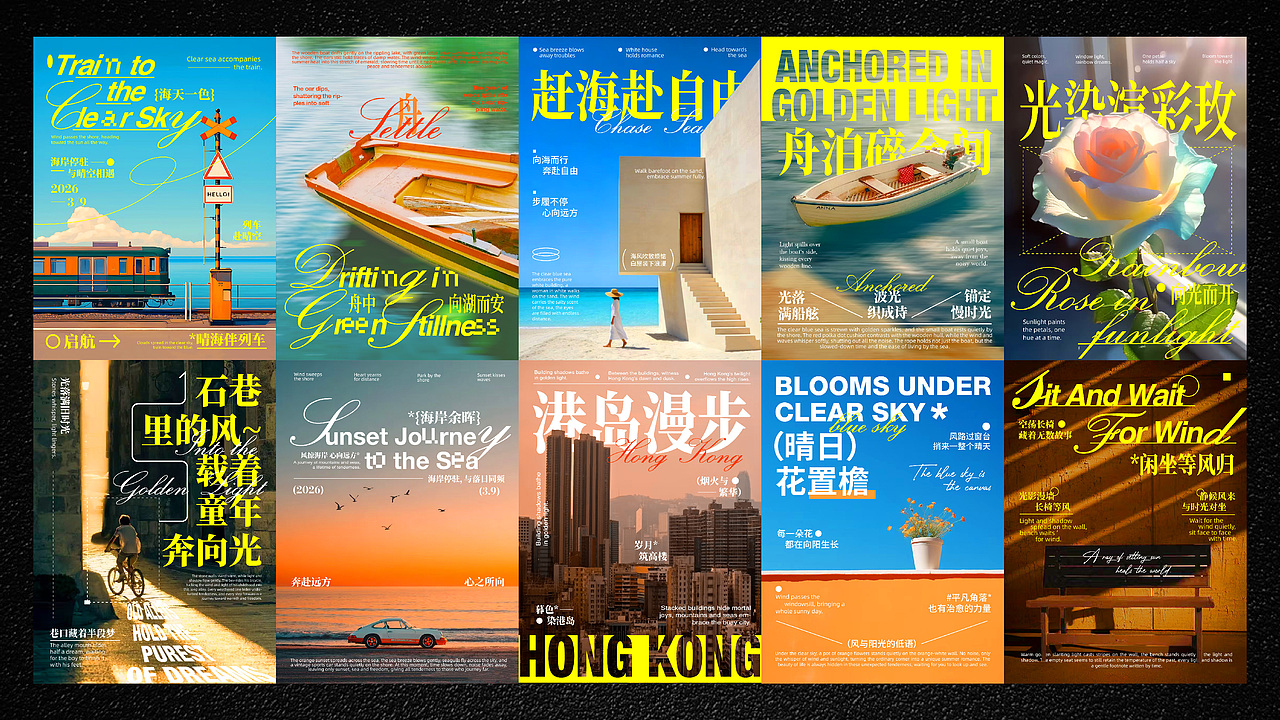 花式景物风格海报设计 | 浪课江湖（图ZNDA1NTcxNTUy） - 海报 - 站酷设计师浪课江湖原创素材 - 站酷ZCOOL