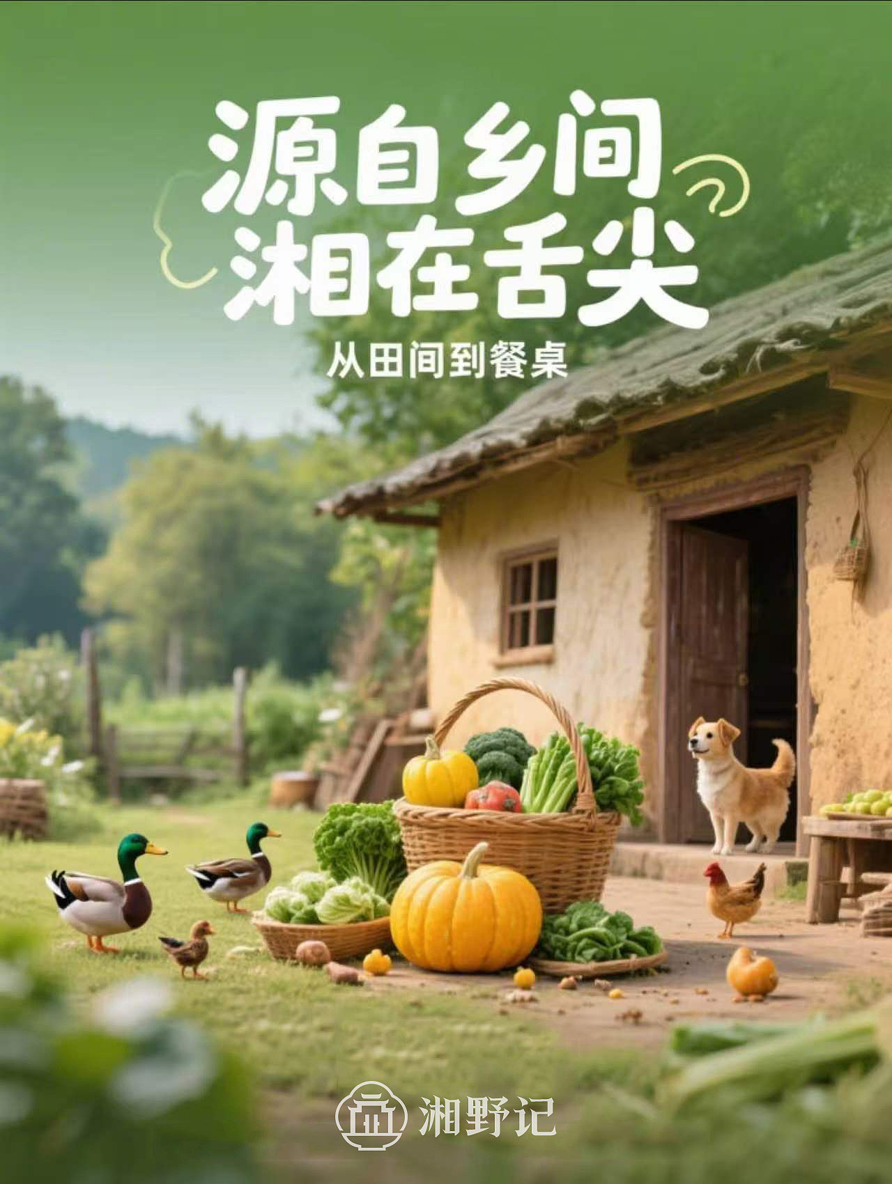 AI系列海报-源自乡间，湘在舌尖（图ZNDA1NTc0NzI0） - 海报 - 站酷设计师ysj似君非君原创素材 - 站酷ZCOOL