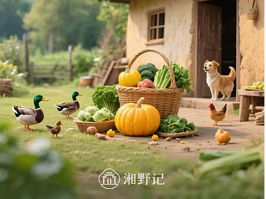 AI系列海报-源自乡间，湘在舌尖