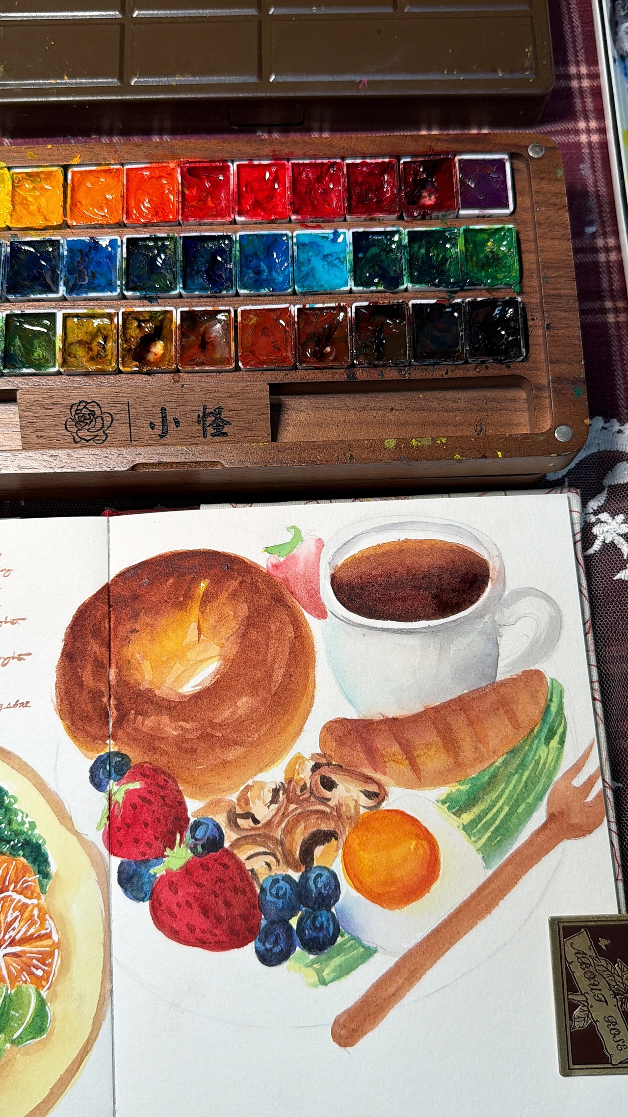 水彩~早餐盘绘画（图ZNDA1NTc2OTU2） - 绘画 - 站酷设计师Z488115302原创素材 - 站酷ZCOOL