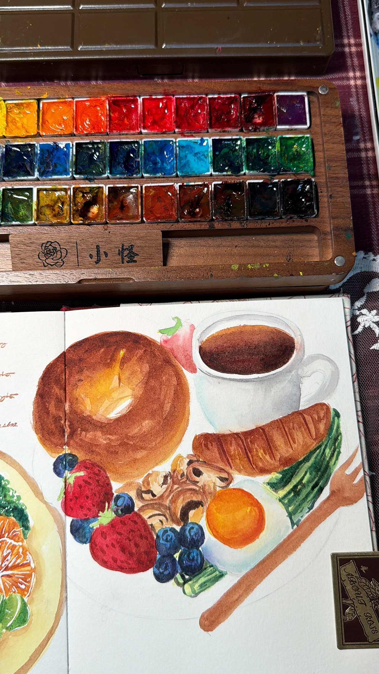 水彩~早餐盘绘画（图ZNDA1NTc2OTYw） - 绘画 - 站酷设计师Z488115302原创素材 - 站酷ZCOOL