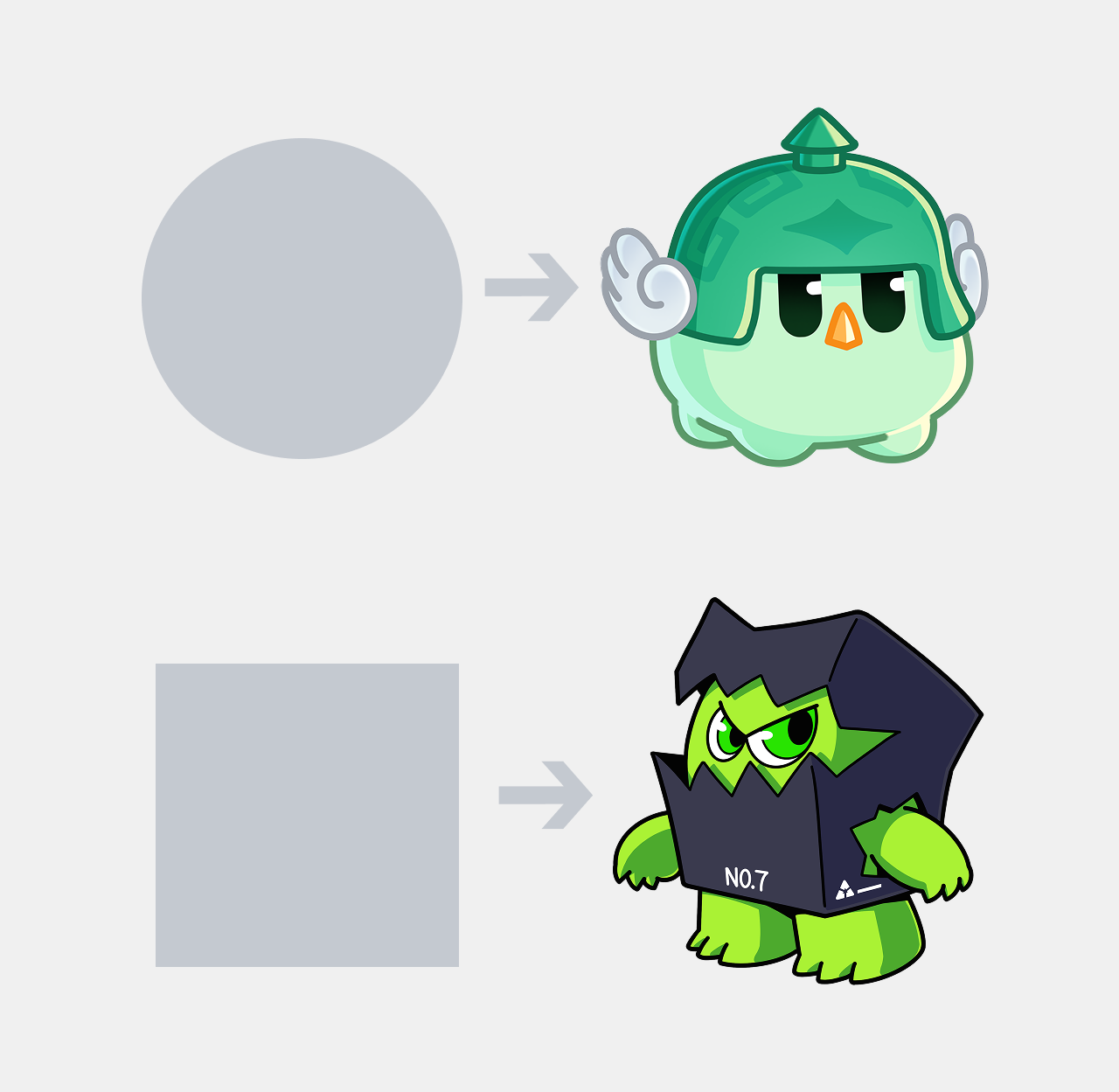 疯传 1300+次！这套葱鸡 IP 设计我藏了半年的野路子全公开，学会直接接单（图ZMTU1NDA5NzY=） - 教程 - 站酷设计师菜心轻量文原创素材 - 站酷ZCOOL