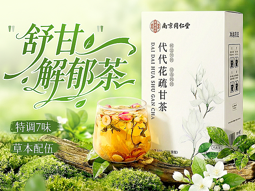 AIGC全流程电商详情页-代代花疏肝茶(个人主页-ZNzM0NjQ3Njg=) - AI作品 - 站酷设计师万万w原创素材 - 站酷ZCOOL