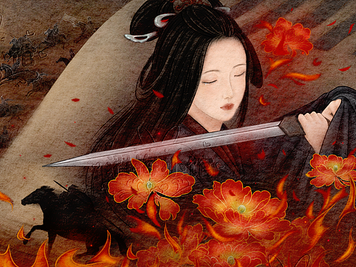 霸王别姬（个人主页-ZNzM0NjUyNDg=） - 艺术插画 - 站酷设计师濯梅小馆原创素材 - 站酷ZCOOL