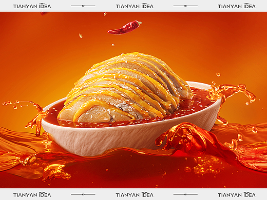 廖记棒棒鸡海报KV图