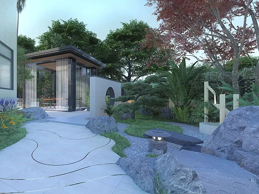 保利8号别墅花园｜圆美设计：以圆美哲思为根，营造养人庭院