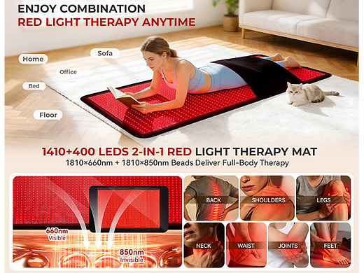 亚马逊红外线光疗理疗垫主副图A+拍摄设计