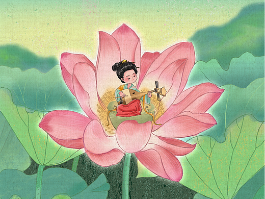 一组仿工笔画数码作品